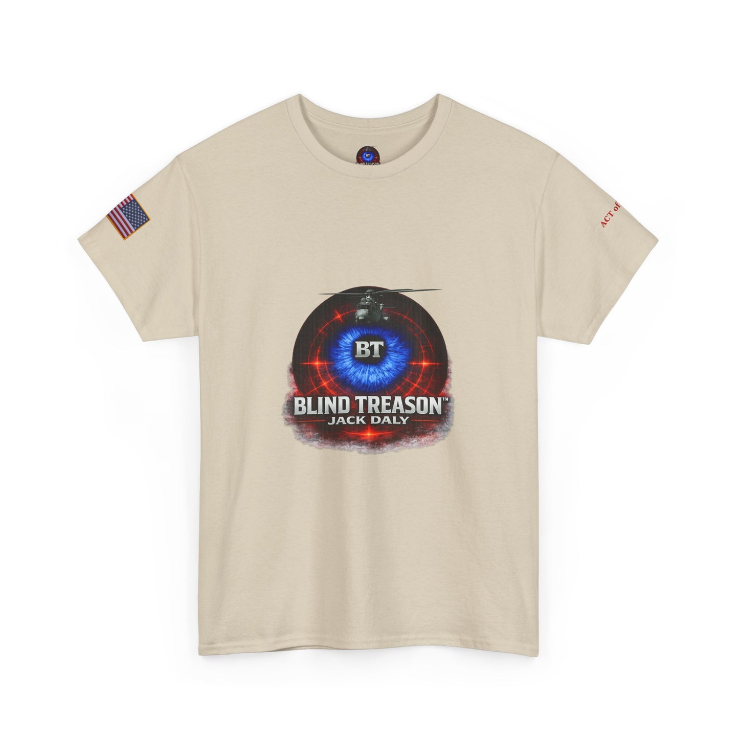BLIND TREASON T-Shirt Jack Daly Book Cover Tee (Blue Eye Graphic)