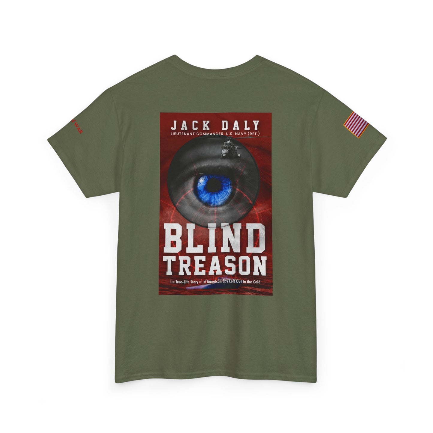 BLIND TREASON T-Shirt Jack Daly Book Cover Tee (Blue Eye Graphic)