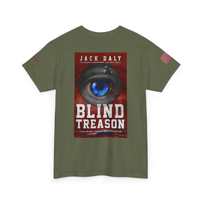 BLIND TREASON T-Shirt Jack Daly Book Cover Tee (Blue Eye Graphic)