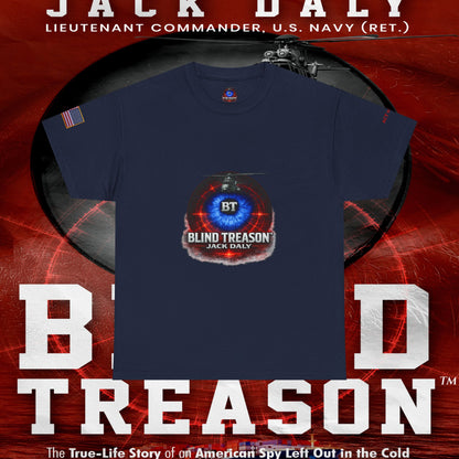 BLIND TREASON T-Shirt Jack Daly Book Cover Tee (Blue Eye Graphic)