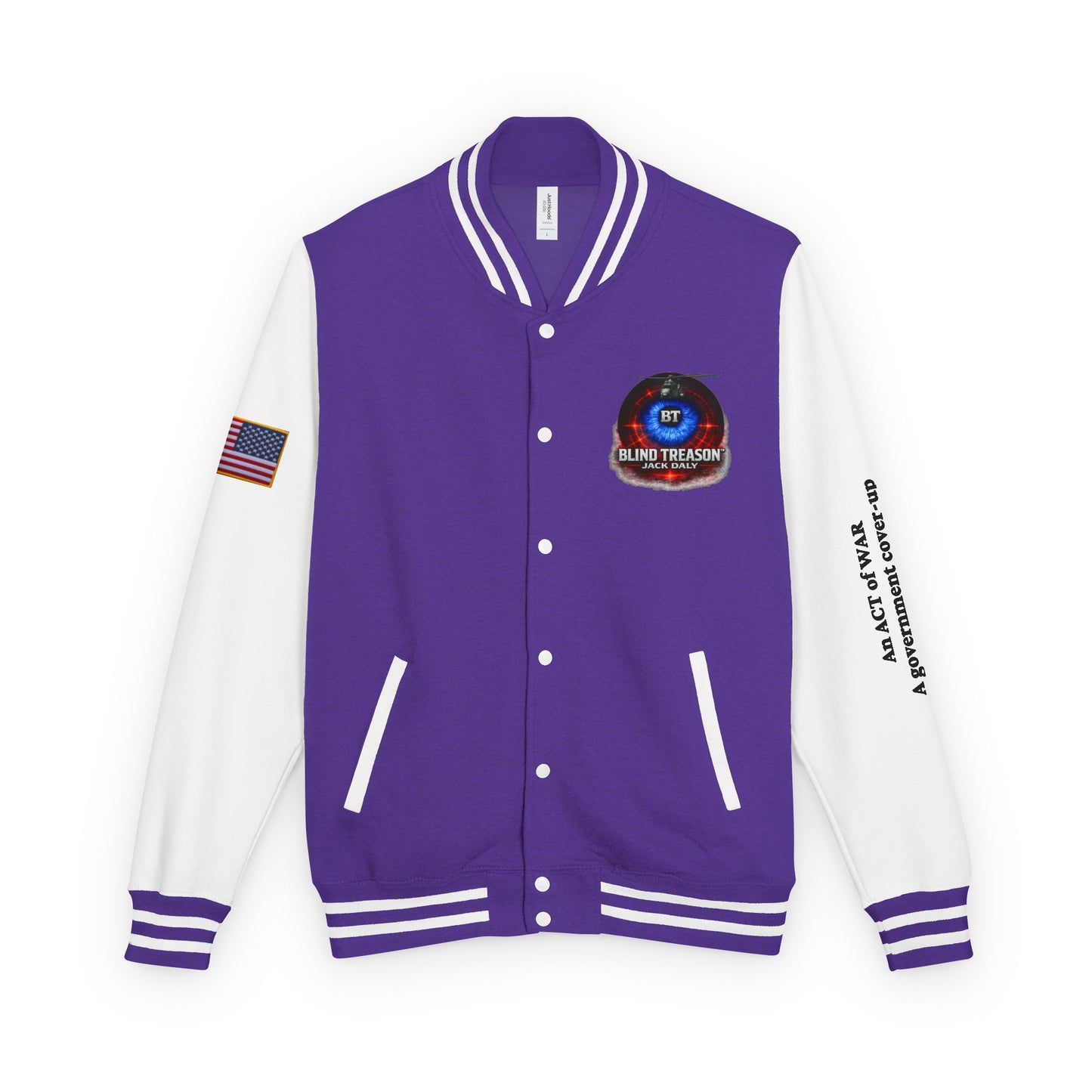 BLIND TREASON Letterman Jacket — "Blind Treason" Book Cover Varsity Jacket