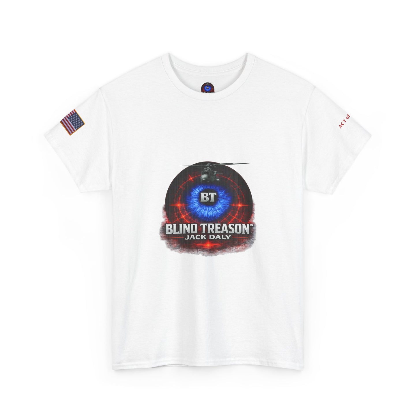 BLIND TREASON T-Shirt Jack Daly Book Cover Tee (Blue Eye Graphic)