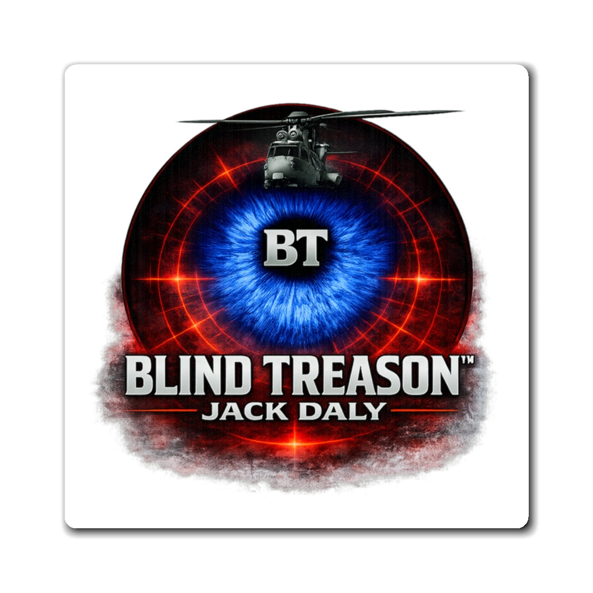 BLIND TREASON Magnet — BT Logo Helicopter Fridge Magnet