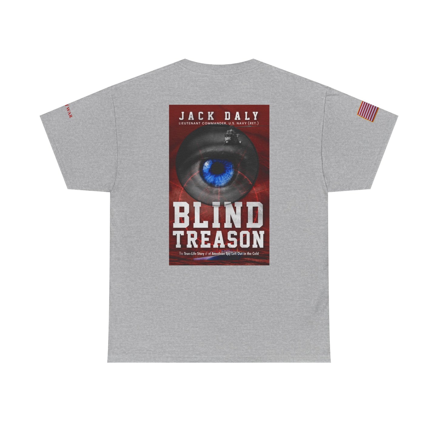 BLIND TREASON T-Shirt Jack Daly Book Cover Tee (Blue Eye Graphic)