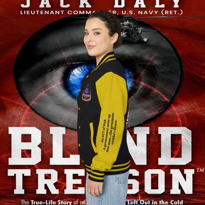 BLIND TREASON Letterman Jacket — "Blind Treason" Book Cover Varsity Jacket