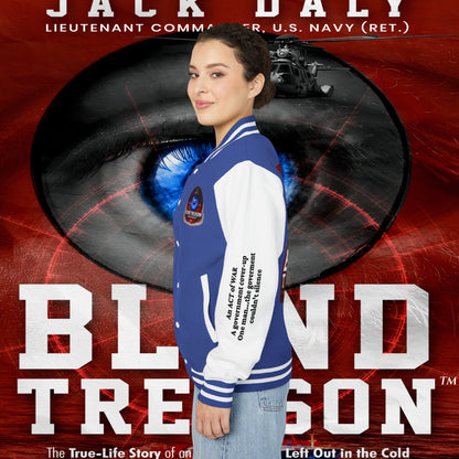BLIND TREASON Letterman Jacket — "Blind Treason" Book Cover Varsity Jacket