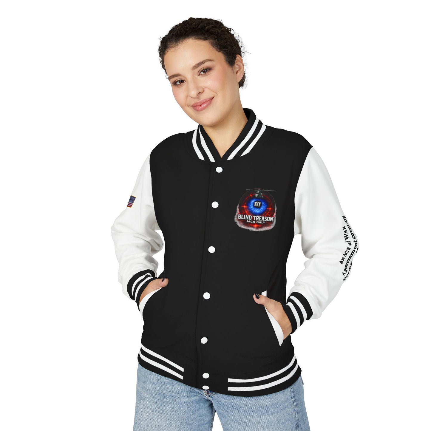 BLIND TREASON Letterman Jacket — "Blind Treason" Book Cover Varsity Jacket