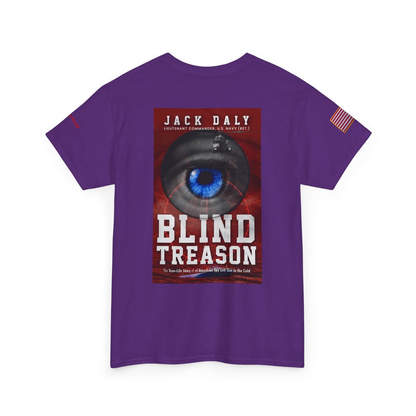 BLIND TREASON T-Shirt Jack Daly Book Cover Tee (Blue Eye Graphic)