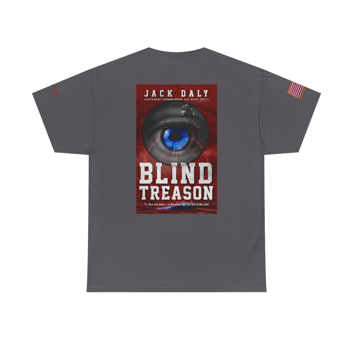 BLIND TREASON T-Shirt Jack Daly Book Cover Tee (Blue Eye Graphic)