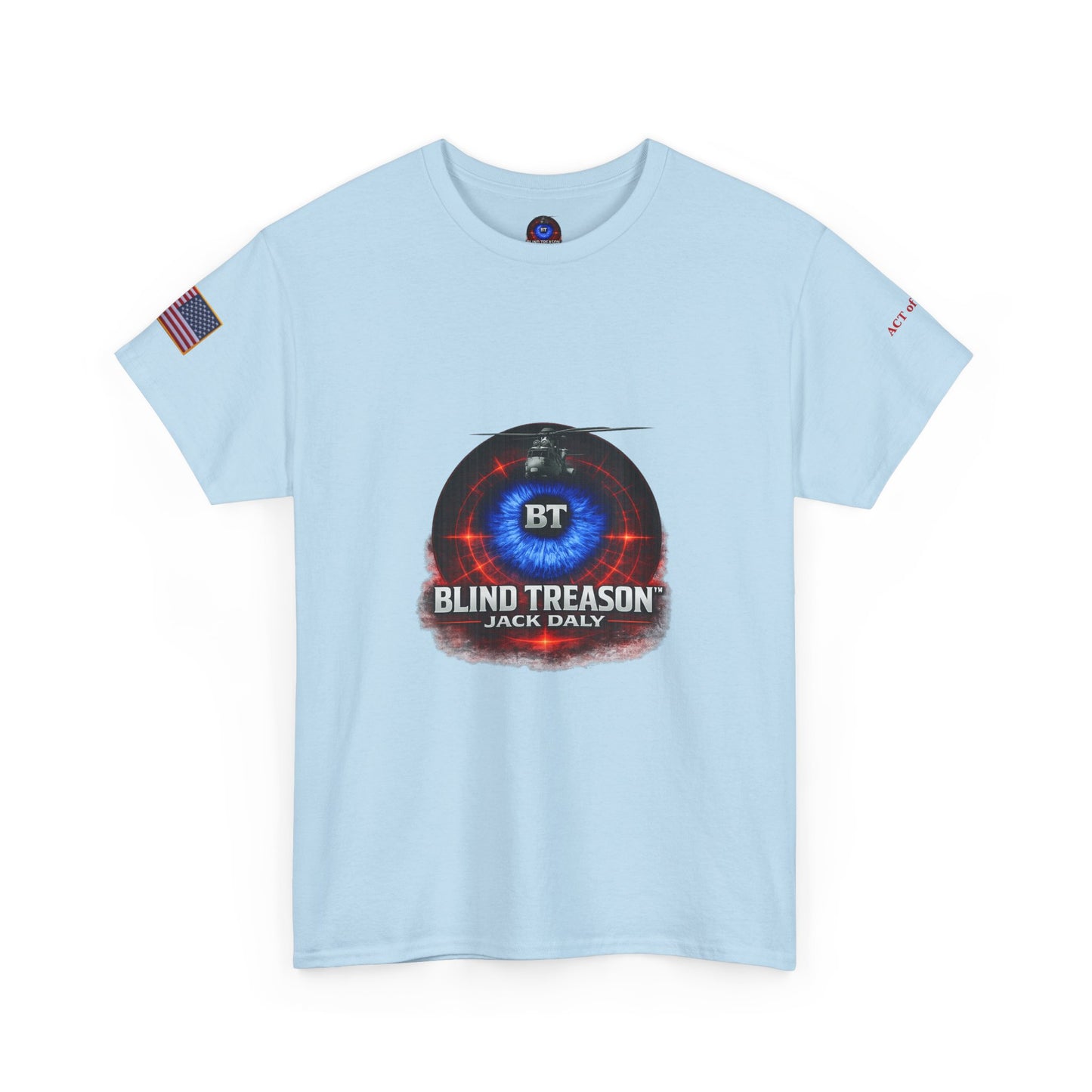 BLIND TREASON T-Shirt Jack Daly Book Cover Tee (Blue Eye Graphic)
