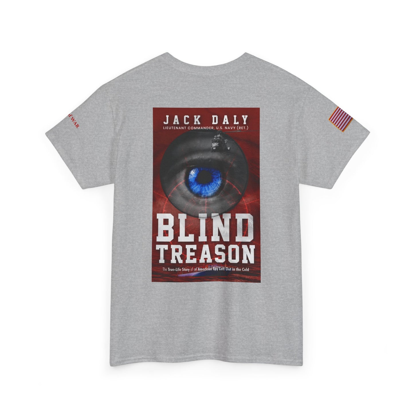 BLIND TREASON T-Shirt Jack Daly Book Cover Tee (Blue Eye Graphic)