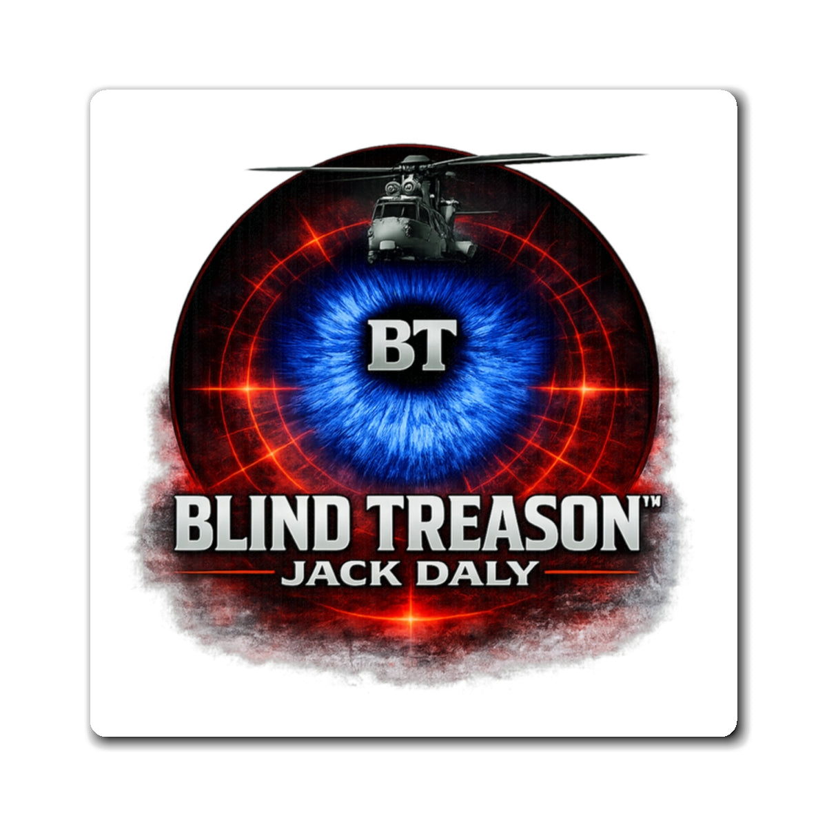BLIND TREASON Magnet — BT Logo Helicopter Fridge Magnet