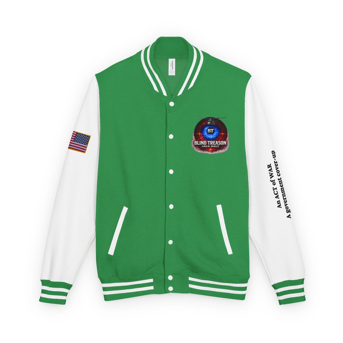 BLIND TREASON Letterman Jacket — "Blind Treason" Book Cover Varsity Jacket