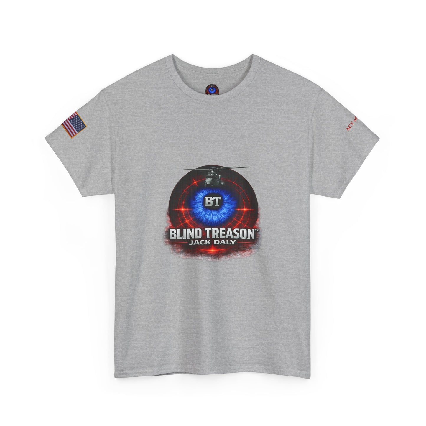 BLIND TREASON T-Shirt Jack Daly Book Cover Tee (Blue Eye Graphic)