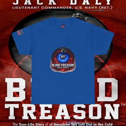 BLIND TREASON T-Shirt Jack Daly Book Cover Tee (Blue Eye Graphic)