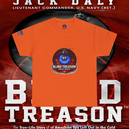 BLIND TREASON T-Shirt Jack Daly Book Cover Tee (Blue Eye Graphic)