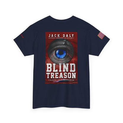 BLIND TREASON T-Shirt Jack Daly Book Cover Tee (Blue Eye Graphic)