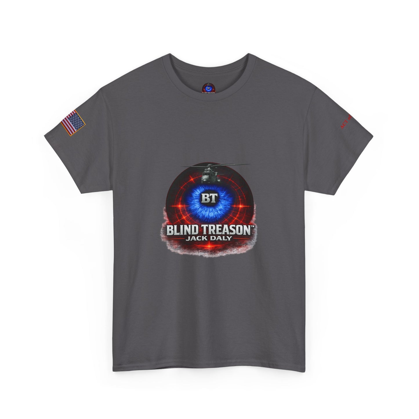 BLIND TREASON T-Shirt Jack Daly Book Cover Tee (Blue Eye Graphic)