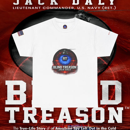 BLIND TREASON T-Shirt Jack Daly Book Cover Tee (Blue Eye Graphic)