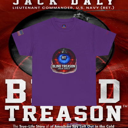 BLIND TREASON T-Shirt Jack Daly Book Cover Tee (Blue Eye Graphic)