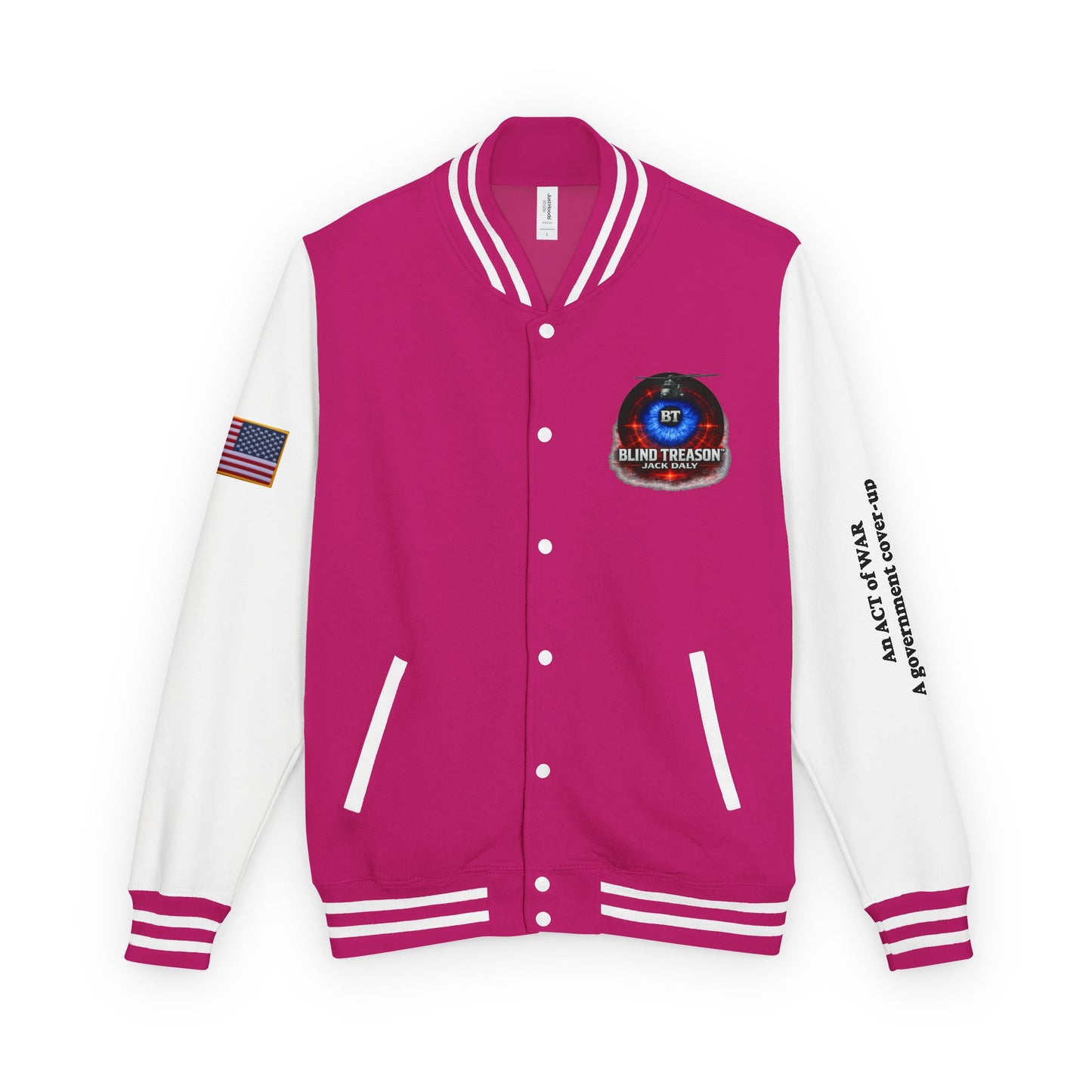BLIND TREASON Letterman Jacket — "Blind Treason" Book Cover Varsity Jacket