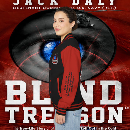 BLIND TREASON Letterman Jacket — "Blind Treason" Book Cover Varsity Jacket