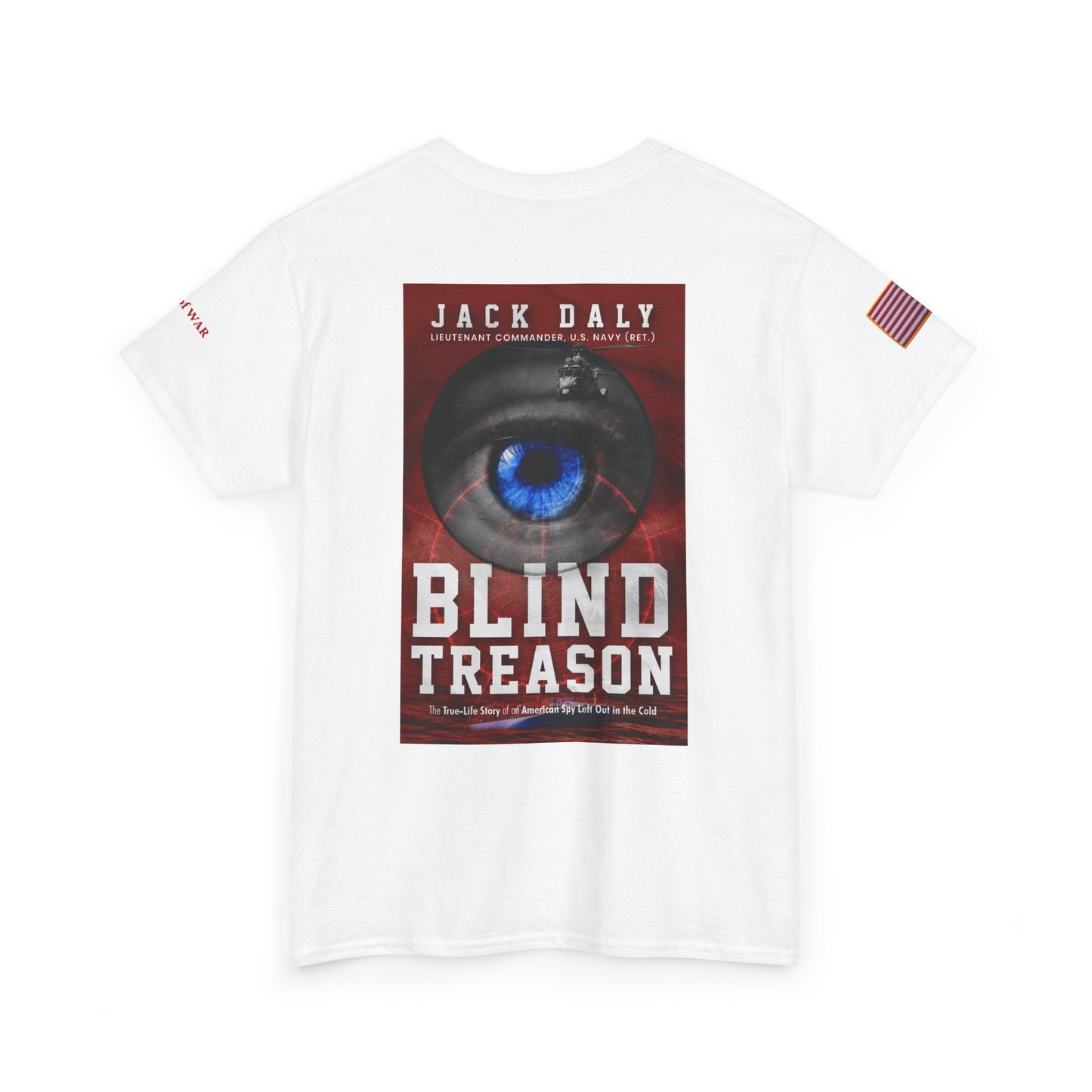 BLIND TREASON T-Shirt Jack Daly Book Cover Tee (Blue Eye Graphic)