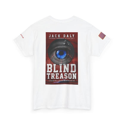 BLIND TREASON T-Shirt Jack Daly Book Cover Tee (Blue Eye Graphic)