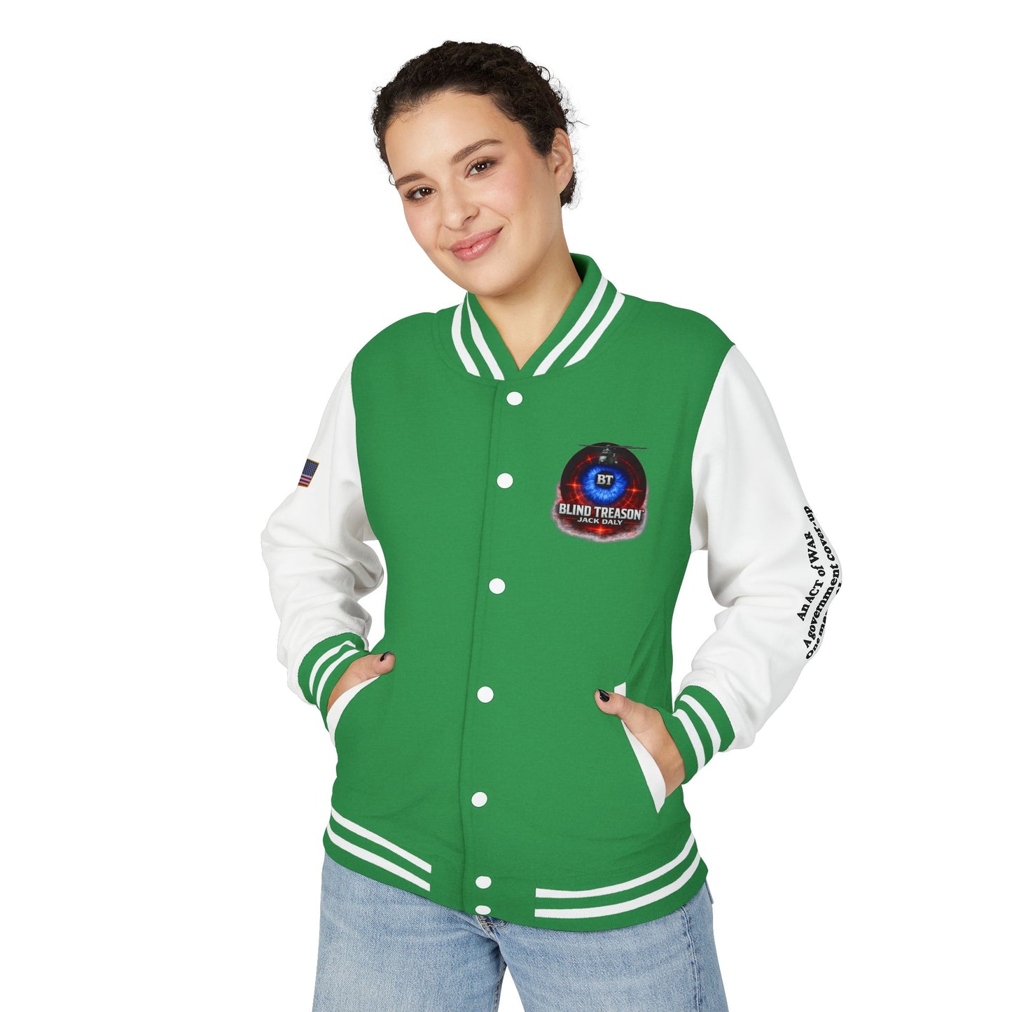 BLIND TREASON Letterman Jacket — "Blind Treason" Book Cover Varsity Jacket