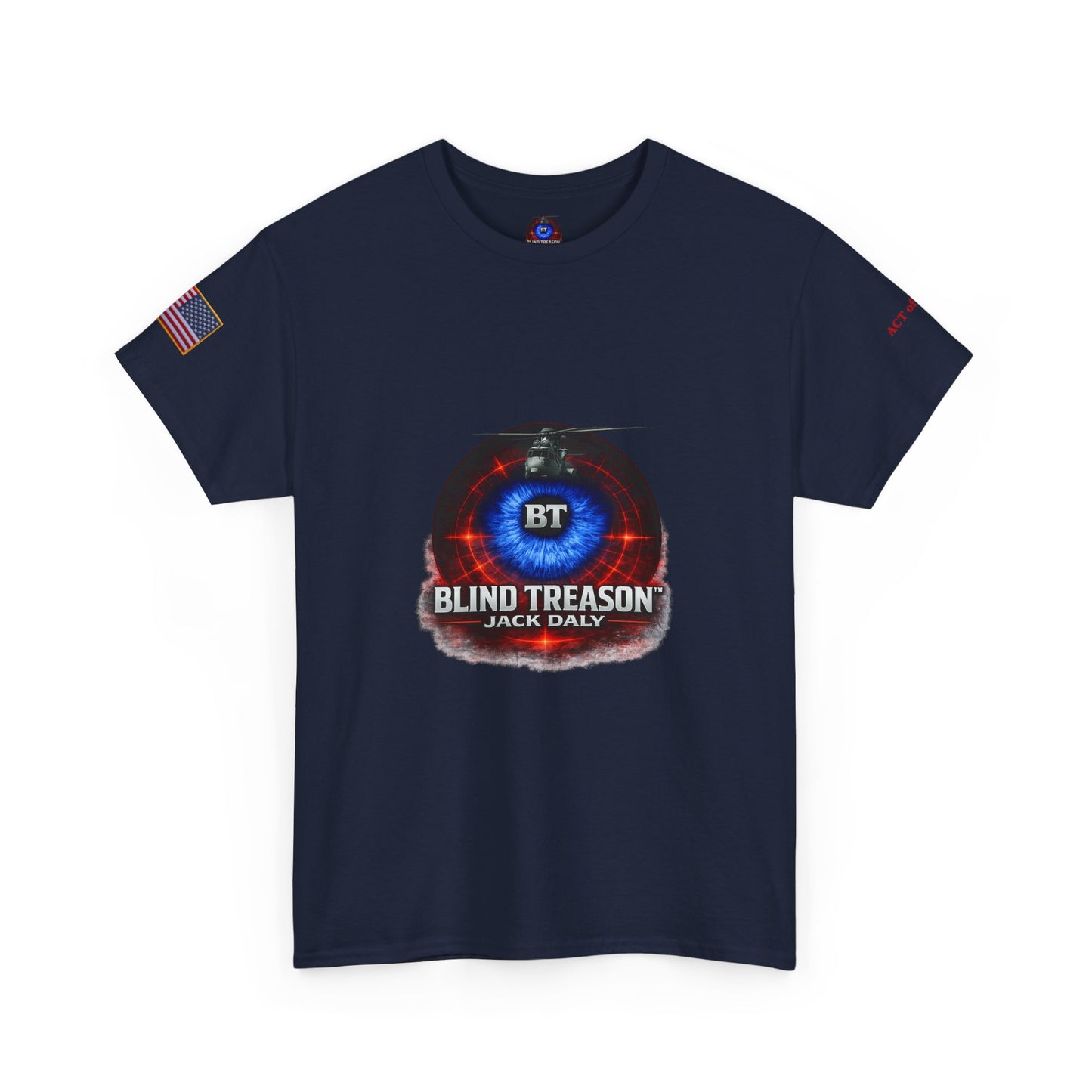BLIND TREASON T-Shirt Jack Daly Book Cover Tee (Blue Eye Graphic)