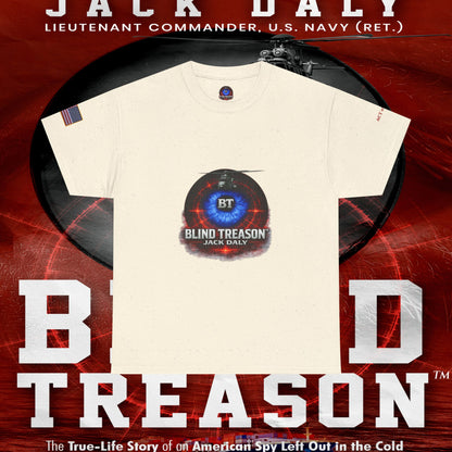BLIND TREASON T-Shirt Jack Daly Book Cover Tee (Blue Eye Graphic)