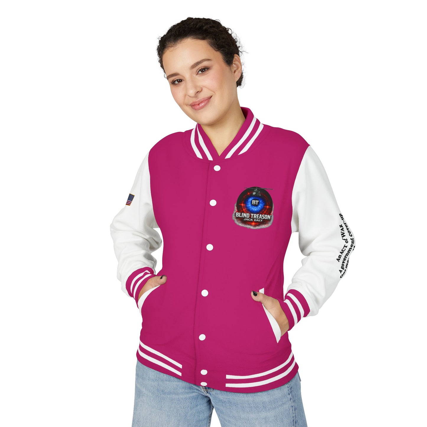 BLIND TREASON Letterman Jacket — "Blind Treason" Book Cover Varsity Jacket