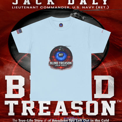 BLIND TREASON T-Shirt Jack Daly Book Cover Tee (Blue Eye Graphic)