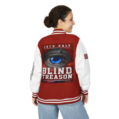 BLIND TREASON Letterman Jacket — "Blind Treason" Book Cover Varsity Jacket