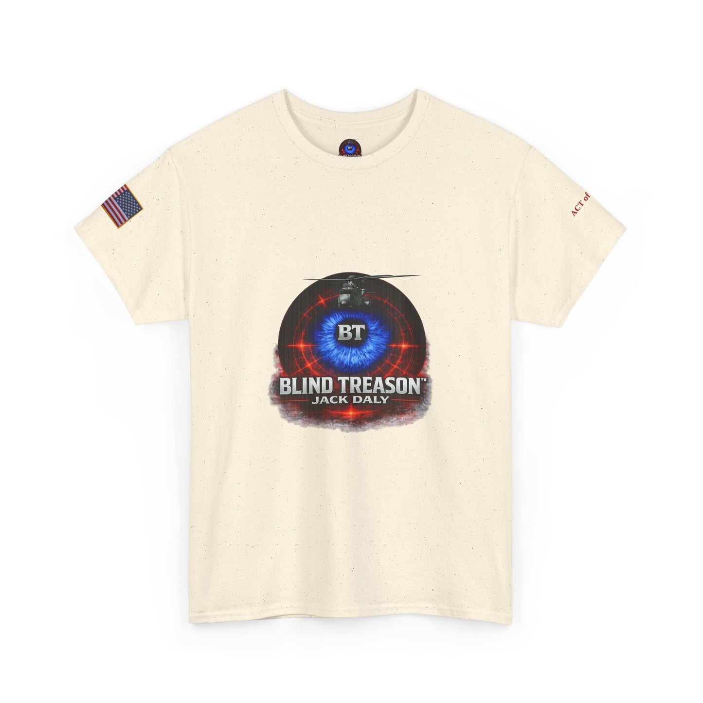 BLIND TREASON T-Shirt Jack Daly Book Cover Tee (Blue Eye Graphic)
