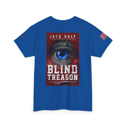 BLIND TREASON T-Shirt Jack Daly Book Cover Tee (Blue Eye Graphic)