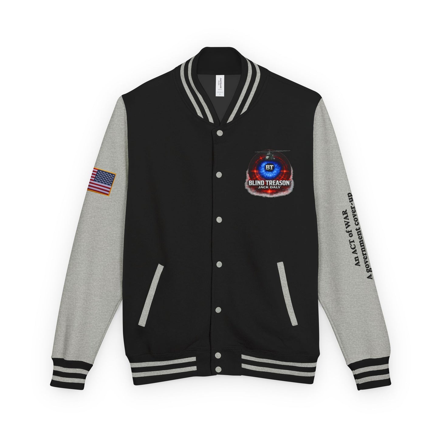 BLIND TREASON Letterman Jacket — "Blind Treason" Book Cover Varsity Jacket