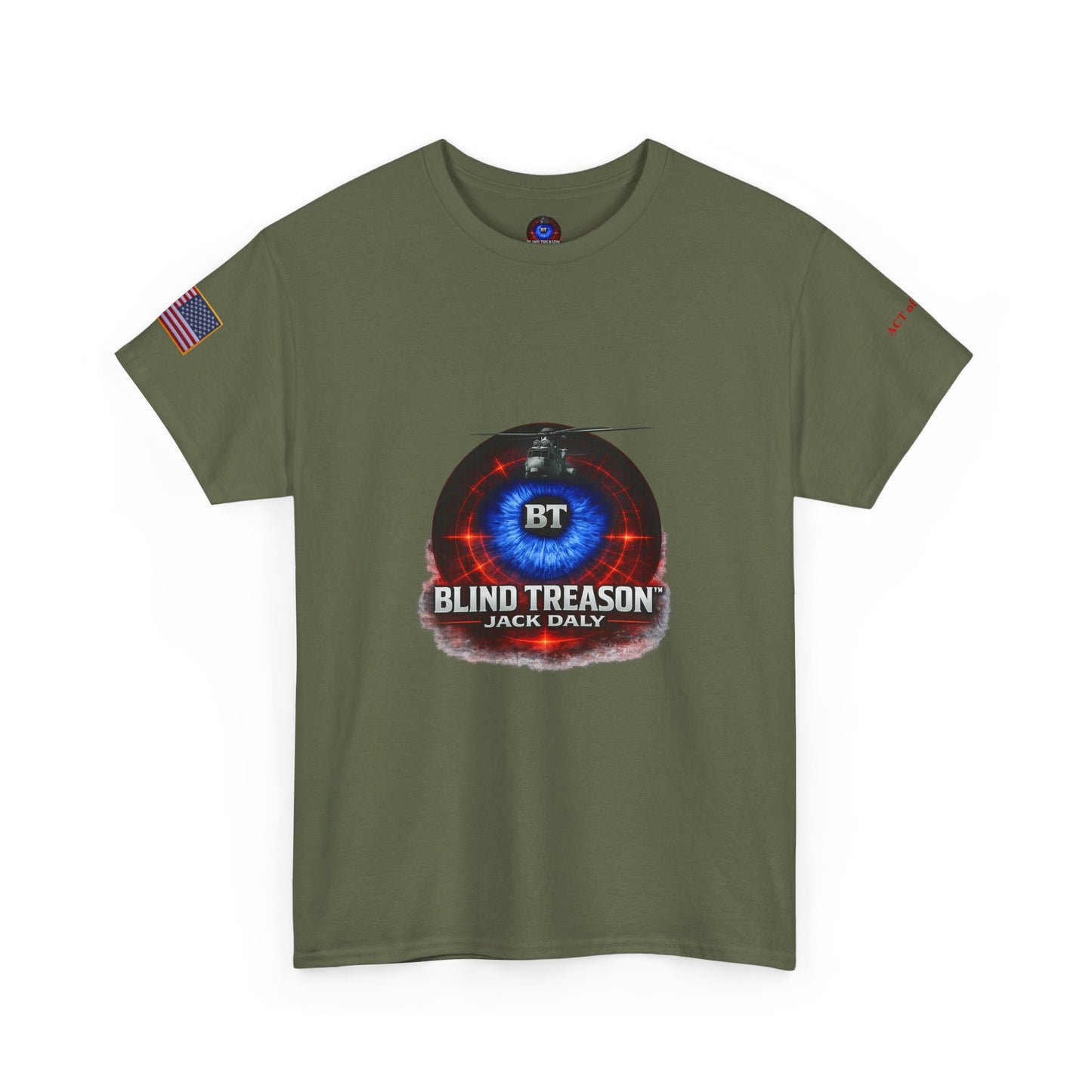 BLIND TREASON T-Shirt Jack Daly Book Cover Tee (Blue Eye Graphic)