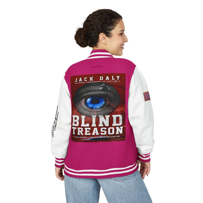 BLIND TREASON Letterman Jacket — "Blind Treason" Book Cover Varsity Jacket