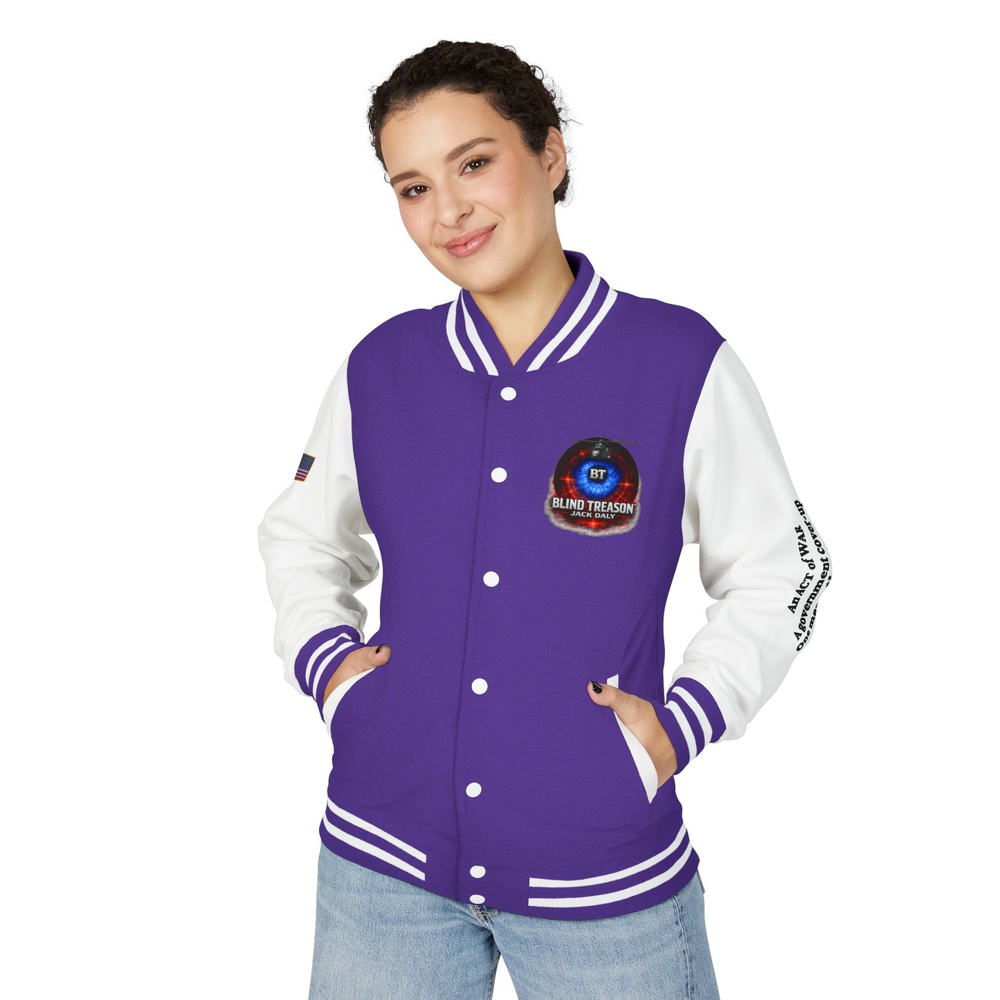 BLIND TREASON Letterman Jacket — "Blind Treason" Book Cover Varsity Jacket