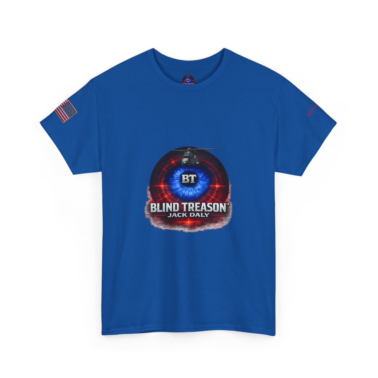 BLIND TREASON T-Shirt Jack Daly Book Cover Tee (Blue Eye Graphic)