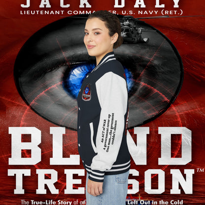 BLIND TREASON Letterman Jacket — "Blind Treason" Book Cover Varsity Jacket