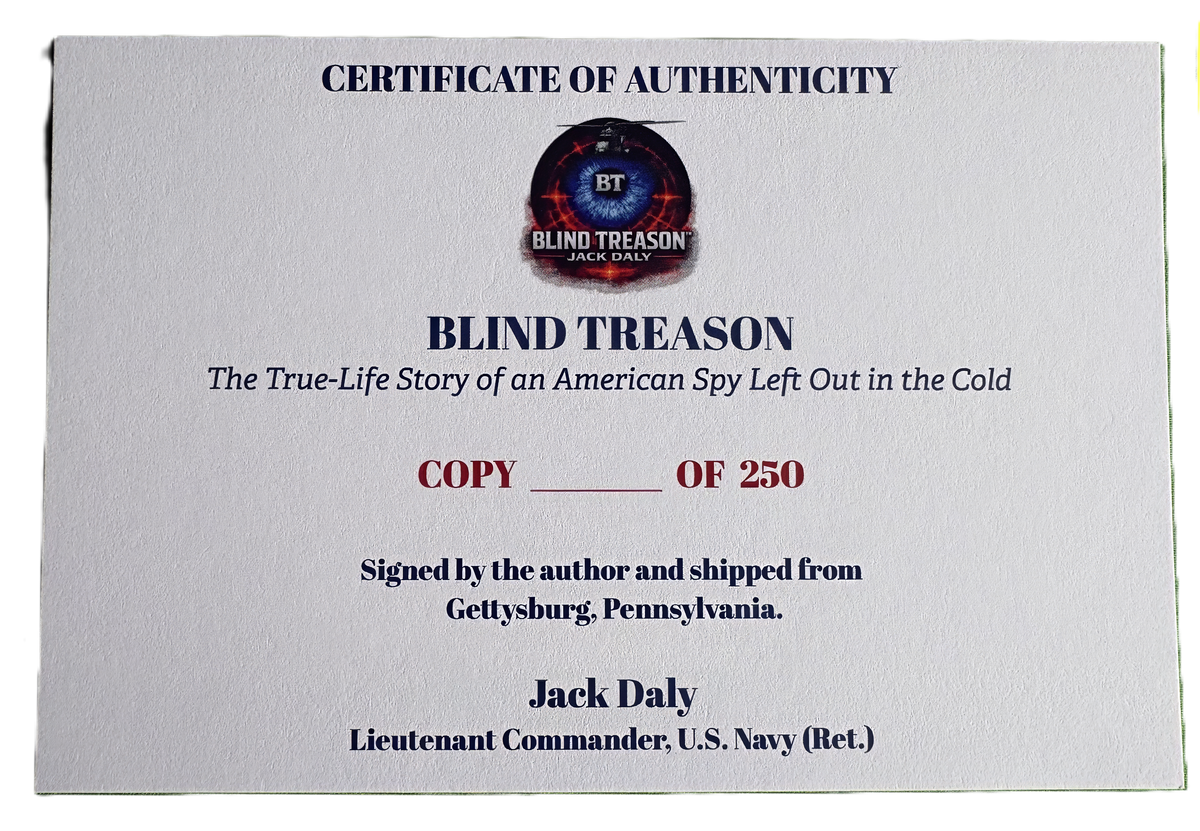 Blind Treason Special Edition: First State (limited to 10) — Signed by the Author
