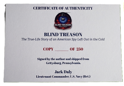 Blind Treason Special Edition: First State (limited to 10) — Signed by the Author
